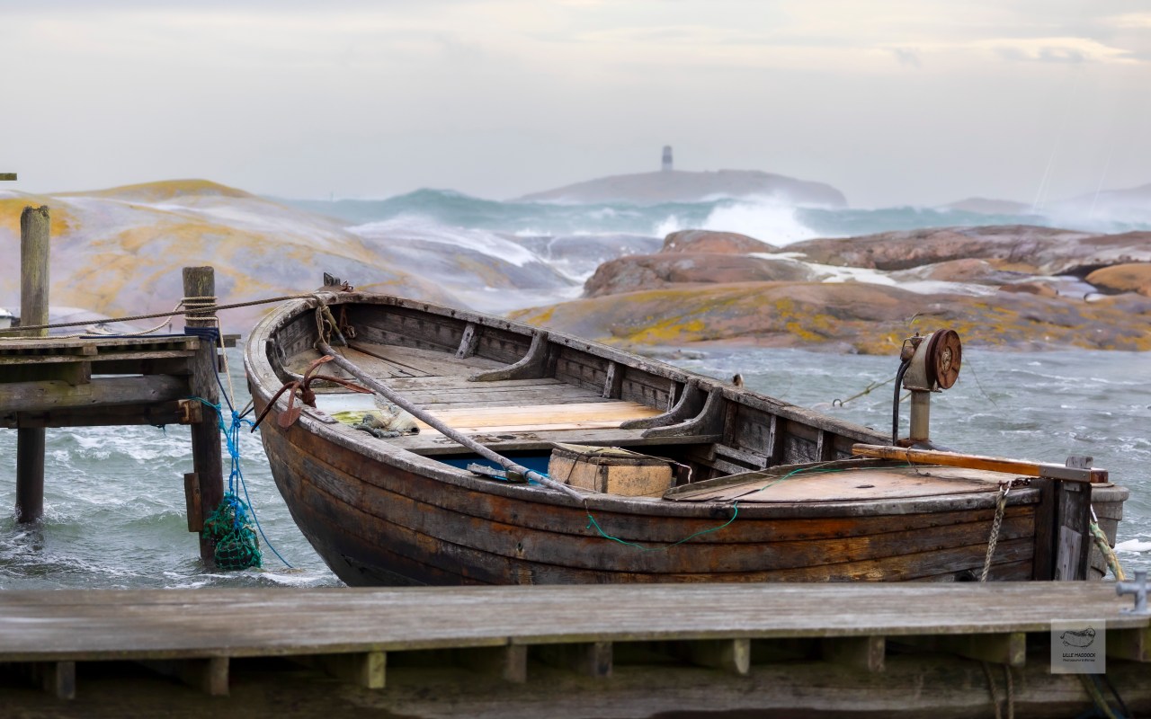 Boat in storm